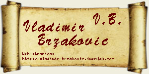 Vladimir Brzaković vizit kartica